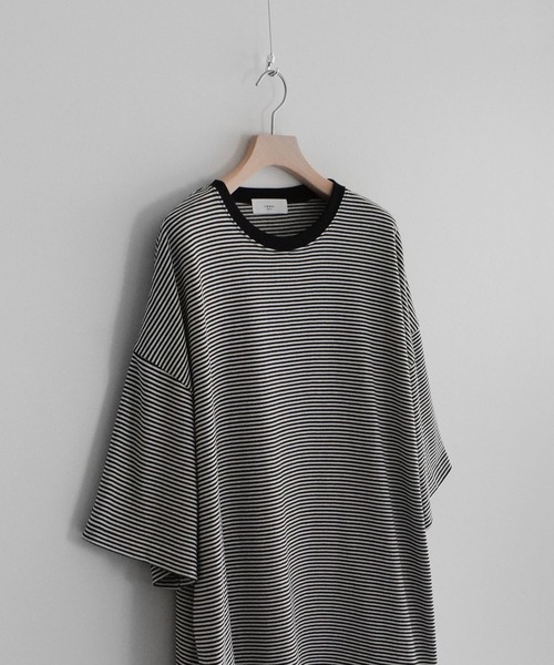 remer（リメール）の「loose basic border Tee/ルーズベーシックボーダーTee（Tシャツ/カットソー・メンズ・ブラック・SMALL/MEDIUM/LARGE）」の5枚目の写真