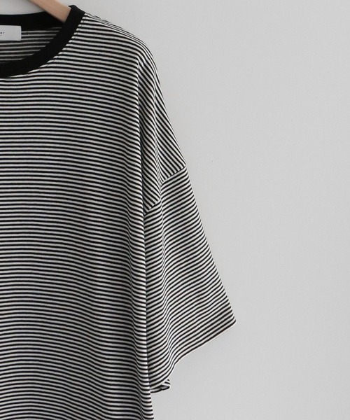 remer（リメール）の「loose basic border Tee/ルーズベーシックボーダーTee（Tシャツ/カットソー・メンズ・ブラック・SMALL/MEDIUM/LARGE）」の6枚目の写真