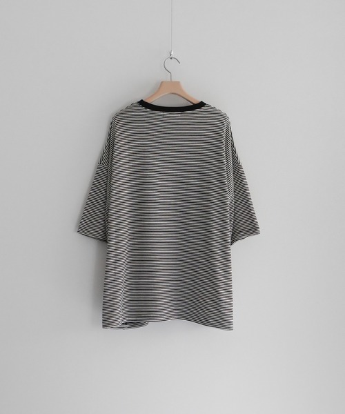 remer（リメール）の「loose basic border Tee/ルーズベーシックボーダーTee（Tシャツ/カットソー・メンズ・ブラック・SMALL/MEDIUM/LARGE）」の4枚目の写真