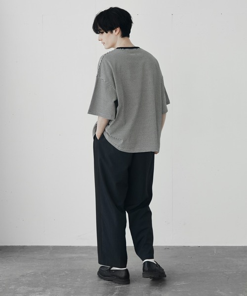 remer（リメール）の「loose basic border Tee/ルーズベーシックボーダーTee（Tシャツ/カットソー・メンズ・ブラック・SMALL/MEDIUM/LARGE）」の12枚目の写真