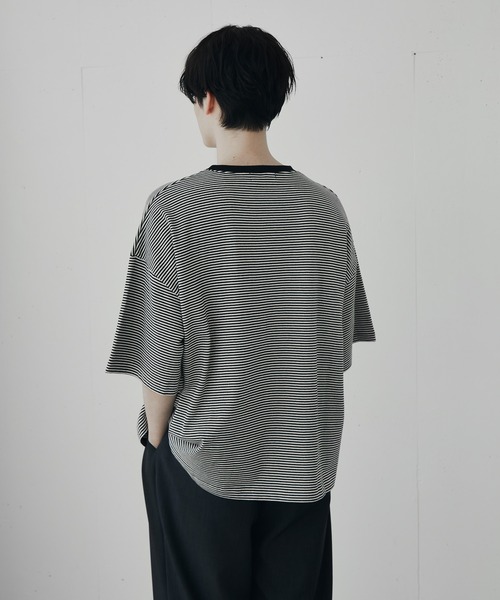 remer（リメール）の「loose basic border Tee/ルーズベーシックボーダーTee（Tシャツ/カットソー・メンズ・ブラック・SMALL/MEDIUM/LARGE）」の13枚目の写真