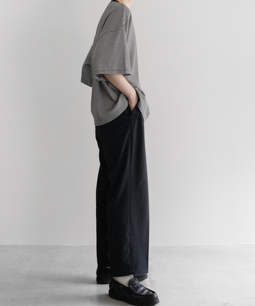 remer（リメール）の「loose basic border Tee/ルーズベーシックボーダーTee（Tシャツ/カットソー・メンズ・ブラック・SMALL/MEDIUM/LARGE）」の8枚目の写真