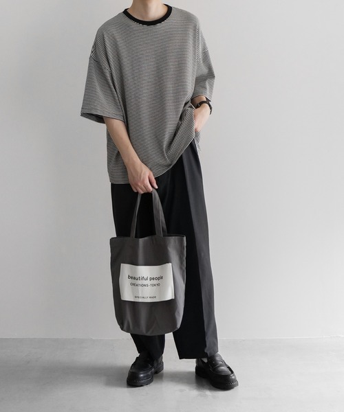 remer（リメール）の「loose basic border Tee/ルーズベーシックボーダーTee（Tシャツ/カットソー・メンズ・ブラック・SMALL/MEDIUM/LARGE）」の16枚目の写真