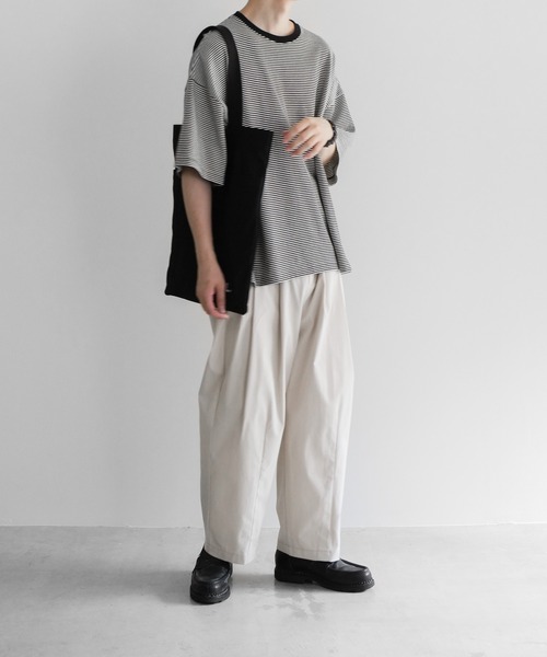 remer（リメール）の「loose basic border Tee/ルーズベーシックボーダーTee（Tシャツ/カットソー・メンズ・ブラック・SMALL/MEDIUM/LARGE）」の17枚目の写真