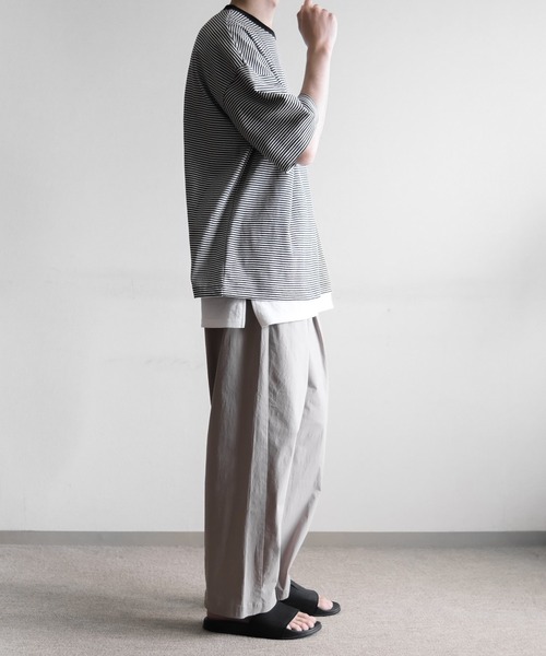 remer（リメール）の「loose basic border Tee/ルーズベーシックボーダーTee（Tシャツ/カットソー・メンズ・ブラック・SMALL/MEDIUM/LARGE）」の18枚目の写真