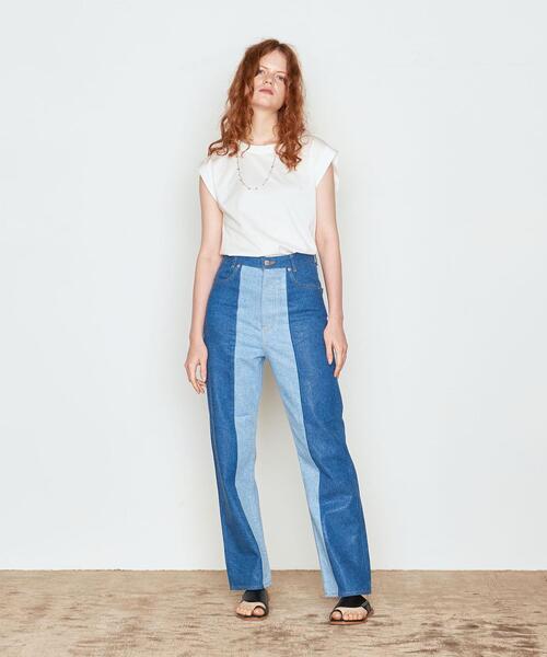 AEWEN MATOPH(イウエン マトフ)の「<AEWEN MATOPH(イウエン マトフ)>コットン クルーネック ノースリーブTシャツ◆(Tシャツ/カットソー・レディース・ホワイト/ブラック/イエロー/ライトピンク/モカ・FREE)」の1枚目の写真