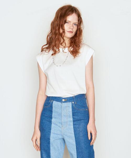 AEWEN MATOPH(イウエン マトフ)の「<AEWEN MATOPH(イウエン マトフ)>コットン クルーネック ノースリーブTシャツ◆(Tシャツ/カットソー・レディース・ホワイト/ブラック/イエロー/ライトピンク/モカ・FREE)」の6枚目の写真