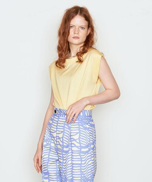 AEWEN MATOPH(イウエン マトフ)の「<AEWEN MATOPH(イウエン マトフ)>コットン クルーネック ノースリーブTシャツ◆(Tシャツ/カットソー・レディース・ホワイト/ブラック/イエロー/ライトピンク/モカ・FREE)」の8枚目の写真