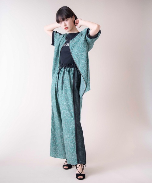 La SRIC（ラスリック）の「La SRIC / メランジ柄イージーパンツ【セットアップ可】（その他パンツ・レディース・チャコールグレー/グリーン・38）」の13枚目の写真