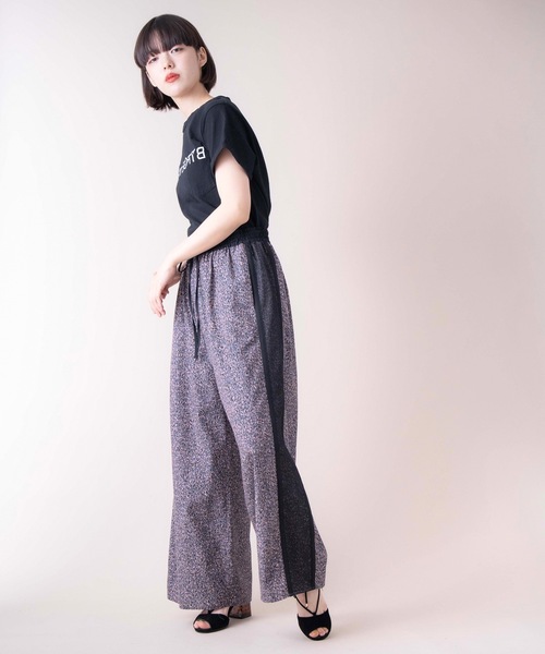 La SRIC（ラスリック）の「La SRIC / メランジ柄イージーパンツ【セットアップ可】（その他パンツ・レディース・チャコールグレー/グリーン・38）」の16枚目の写真