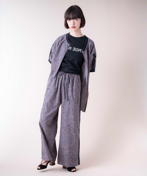 La SRIC（ラスリック）の「La SRIC / メランジ柄イージーパンツ【セットアップ可】（その他パンツ・レディース・チャコールグレー/グリーン・38）」の17枚目の写真