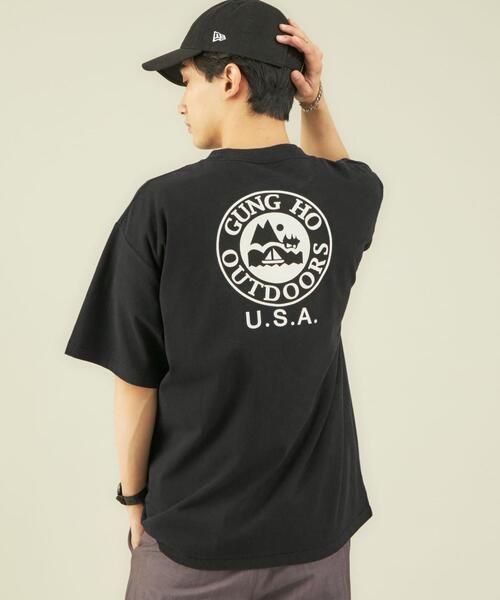 GUNG HO（ガンホー）の「OLT別注 [ ガンホー ] GUNG HO WORKERS 半袖 ポケット Tシャツ カットソー（Tシャツ/カットソー・メンズ・ホワイト/ブラック/ベージュ/パープル・S/M/L）」の2枚目の写真