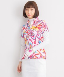 LOUDMOUTH/ラウドマウス ゴルフウェア 総柄 吸汗速乾 UVカット 抗菌消臭 ボタンダウン 半袖 ポロシャツ