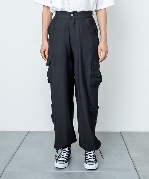 RASVOA(ラスボア)の「シアーメニーポケットパンツ(カーゴパンツ・レディース・オフホワイト/ブラック・FREE)」の22枚目の写真