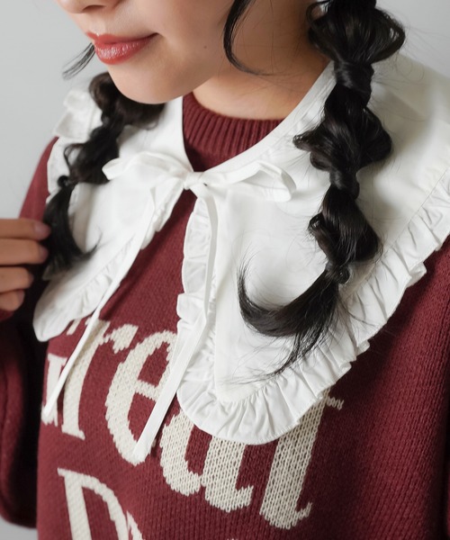 SPINNS（スピンズ）の「レースリボンデザイン付け襟（付け襟・レディース・ホワイト・ONESIZE）」の13枚目の写真