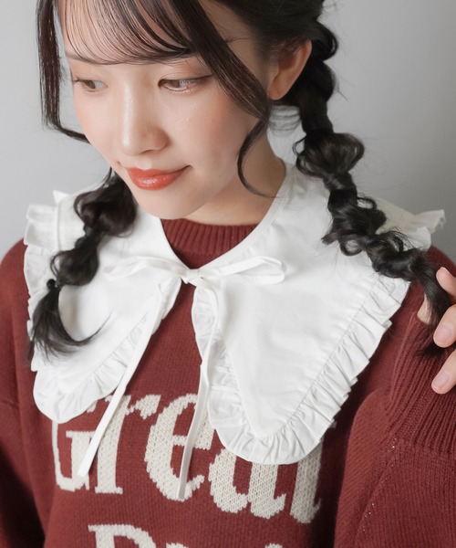 SPINNS（スピンズ）の「レースリボンデザイン付け襟（付け襟・レディース・ホワイト・ONESIZE）」の14枚目の写真