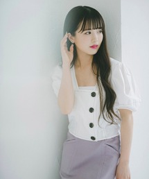 FREE'S MART | ◆フロントボタン配色ステッチ短丈ブラウス(シャツ/ブラウス)