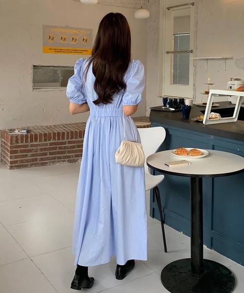 De ド Maison セール ド バックvカットパフスリーブワンピース ワンピース Maison Therese メゾン ワンピース テレーズ のファッション