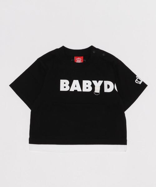 BABYDOLL（ベビードール）の「モチーフ付きレイヤードロゴTシャツ 5236K（Tシャツ/カットソー・キッズ・ブラック/カーキ・100cm/130cm/90cm/120cm/140cm/110cm/80ｃｍ）」の2枚目の写真