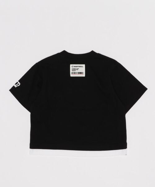 BABYDOLL（ベビードール）の「モチーフ付きレイヤードロゴTシャツ 5236K（Tシャツ/カットソー・キッズ・ブラック/カーキ・100cm/130cm/90cm/120cm/140cm/110cm/80ｃｍ）」の3枚目の写真