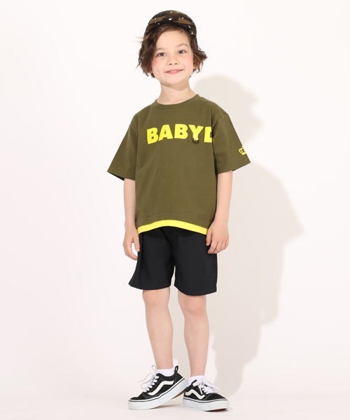 BABYDOLL（ベビードール）の「モチーフ付きレイヤードロゴTシャツ 5236K（Tシャツ/カットソー・キッズ・ブラック/カーキ・100cm/130cm/90cm/120cm/140cm/110cm/80ｃｍ）」の5枚目の写真