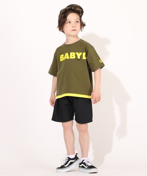 BABYDOLL（ベビードール）の「モチーフ付きレイヤードロゴTシャツ 5236K（Tシャツ/カットソー・キッズ・ブラック/カーキ・100cm/130cm/90cm/120cm/140cm/110cm/80ｃｍ）」の6枚目の写真