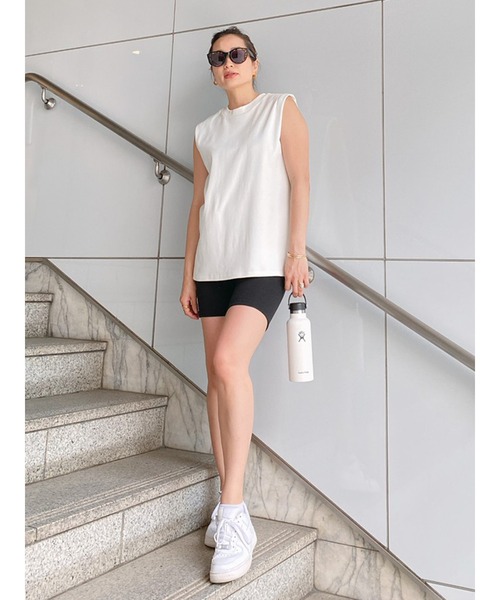 Vicente（ヴィセンテ）の「Simple tanktop（Tシャツ/カットソー・レディース・オフホワイト/グレー・FREE）」の5枚目の写真