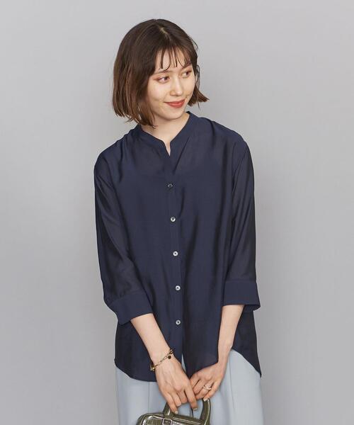 「BEAUTY&YOUTH UNITED ARROWS」 半袖シャツ - ブラック レディース ピンタックノースリーブブラウス（シャツ/ブラウス