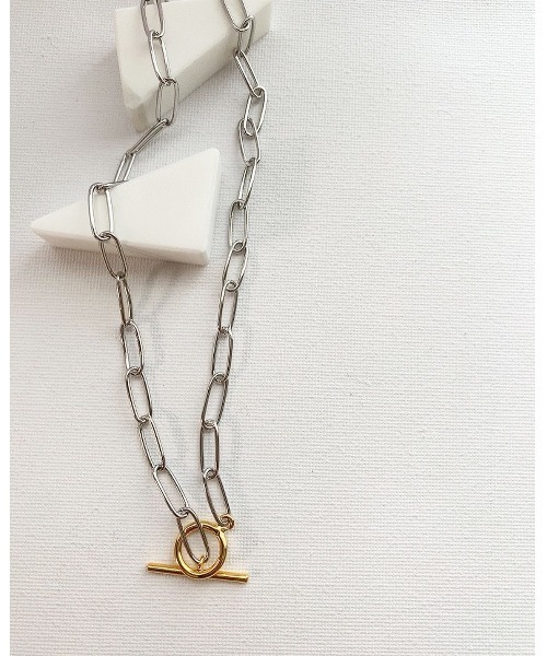 mou（モウ）の「シルバー×ゴールドマンテルシンプルネックレス（ネックレス・レディース・シルバー×ゴールド・FREE）」の9枚目の写真