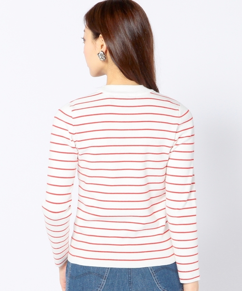 Another Edition(アナザーエディション)の「プラパール×ボーダープルオーバー/AEFC PEARL BOR PO◆(ニット/セーター・レディース・ベージュ/コバルトブルー/レッド・フリ-)」の9枚目の写真