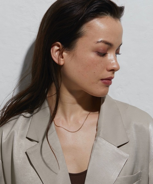 CENE(セネ)の「【CENE】セネ/ 1mmスネークチェーン ネックレス/45cm(ネックレス・レディース・ゴールド/ピンクゴールド・FREE)」の3枚目の写真