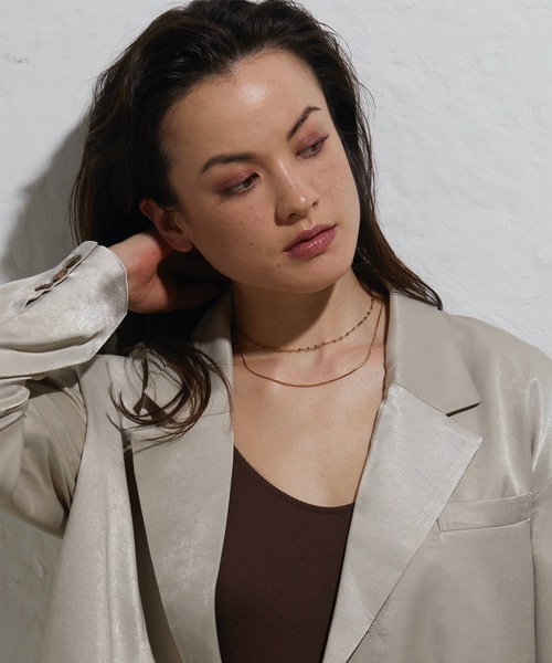 CENE(セネ)の「【CENE】セネ/ 1mmスネークチェーン ネックレス/45cm(ネックレス・レディース・ゴールド/ピンクゴールド・FREE)」の5枚目の写真