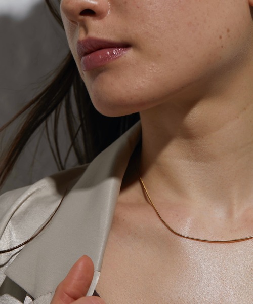 CENE(セネ)の「【CENE】セネ/ 1mmスネークチェーン ネックレス/45cm(ネックレス・レディース・ゴールド/ピンクゴールド・FREE)」の7枚目の写真