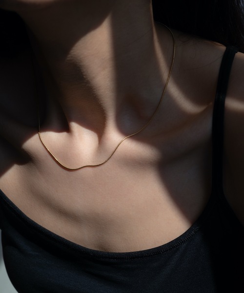 CENE(セネ)の「【CENE】セネ/ 1mmスネークチェーン ネックレス/45cm(ネックレス・レディース・ゴールド/ピンクゴールド・FREE)」の8枚目の写真