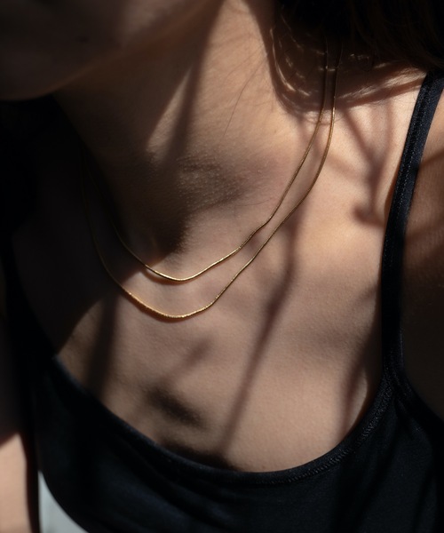 CENE(セネ)の「【CENE】セネ/ 1mmスネークチェーン ネックレス/45cm(ネックレス・レディース・ゴールド/ピンクゴールド・FREE)」の10枚目の写真