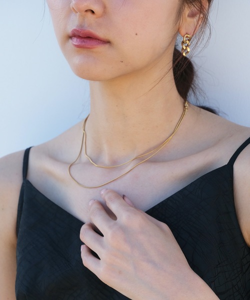 CENE(セネ)の「【CENE】セネ/ 1mmスネークチェーン ネックレス/45cm(ネックレス・レディース・ゴールド/ピンクゴールド・FREE)」の15枚目の写真