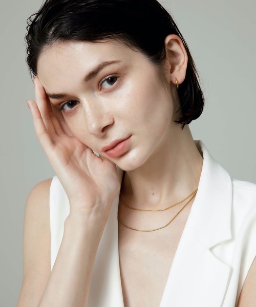 CENE(セネ)の「【CENE】セネ/ 1mmスネークチェーン ネックレス/45cm(ネックレス・レディース・ゴールド/ピンクゴールド・FREE)」の21枚目の写真