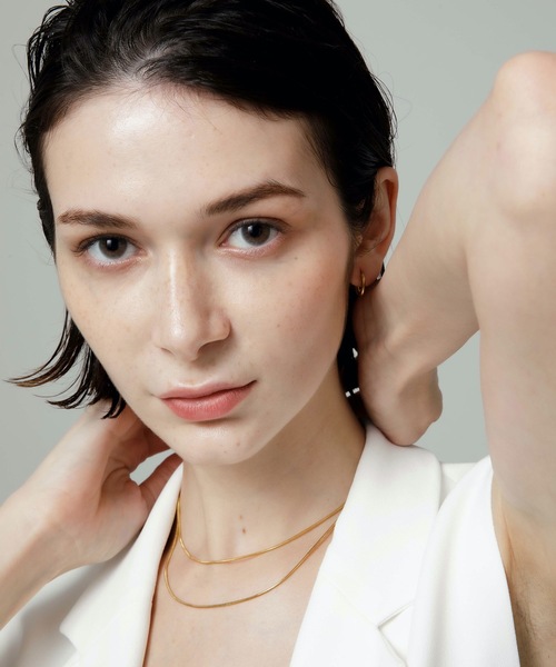 CENE(セネ)の「【CENE】セネ/ 1mmスネークチェーン ネックレス/45cm(ネックレス・レディース・ゴールド/ピンクゴールド・FREE)」の22枚目の写真