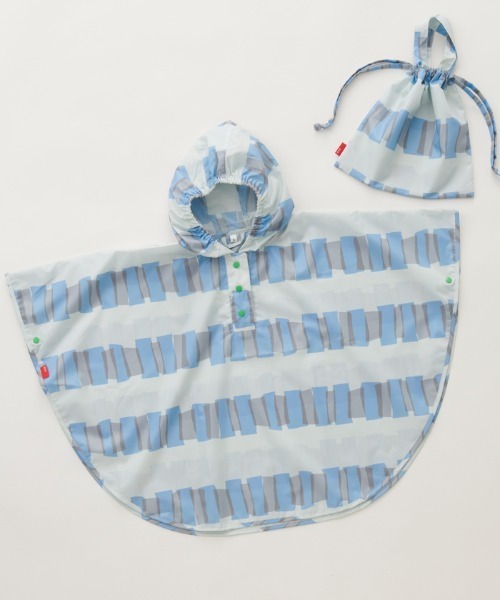 392 plusm（サンキューニプリュスエム）の「kids rain poncho_cellophane（レインコート/ポンチョ・キッズ・ピンク/イエロー/ブルー・S/M）」の3枚目の写真