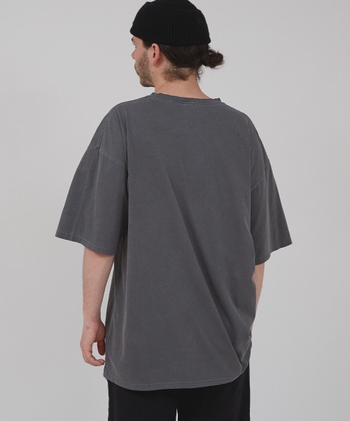 SIDEWAY STANCE（サイドウェイスタンス）の「【SIDEWAY STANCE】ヴィンテージ ピグメント加工 ビッグシルエット 半袖Tシャツ（Tシャツ/カットソー・メンズ・ミント/ブルー/ホワイト/ブラック/ネイビー/カーキ/ピンク/オレンジ・MEDIUM/LARGE/X-LARGE）」の19枚目の写真