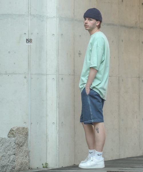 SIDEWAY STANCE（サイドウェイスタンス）の「【SIDEWAY STANCE】ヴィンテージ ピグメント加工 ビッグシルエット 半袖Tシャツ（Tシャツ/カットソー・メンズ・ミント/ブルー/ホワイト/ブラック/ネイビー/カーキ/ピンク/オレンジ・MEDIUM/LARGE/X-LARGE）」の15枚目の写真