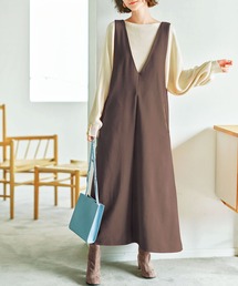 GeeRA（ジーラ）の「ポンチ裏起毛ジャンパースカート（ジャンパースカート）」