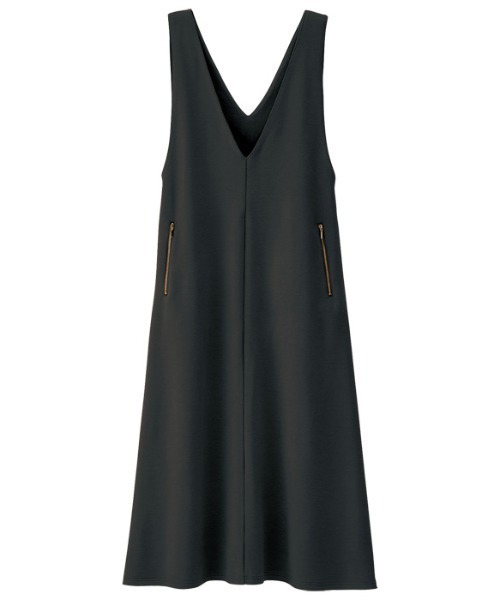 GeeRA(ジーラ)の「ポンチ裏起毛ジャンパースカート(ジャンパースカート・レディース・ベージュ/ブラック/ブラウン・XX-LARGE/LARGE/X-LARGE/MEDIUM)」の4枚目の写真