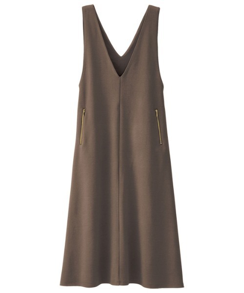 GeeRA(ジーラ)の「ポンチ裏起毛ジャンパースカート(ジャンパースカート・レディース・ベージュ/ブラック/ブラウン・XX-LARGE/LARGE/X-LARGE/MEDIUM)」の5枚目の写真