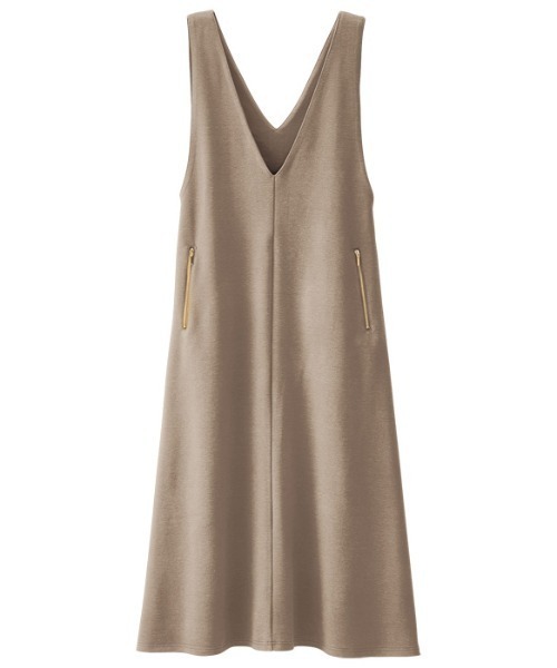 GeeRA(ジーラ)の「ポンチ裏起毛ジャンパースカート(ジャンパースカート・レディース・ベージュ/ブラック/ブラウン・XX-LARGE/LARGE/X-LARGE/MEDIUM)」の6枚目の写真