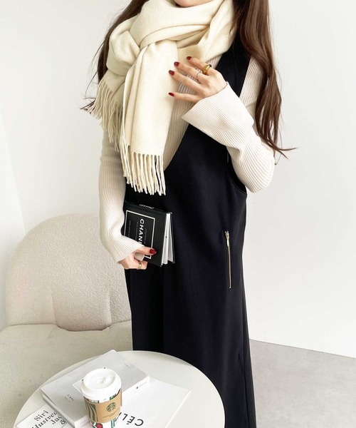 GeeRA(ジーラ)の「ポンチ裏起毛ジャンパースカート(ジャンパースカート・レディース・ベージュ/ブラック/ブラウン・XX-LARGE/LARGE/X-LARGE/MEDIUM)」の13枚目の写真