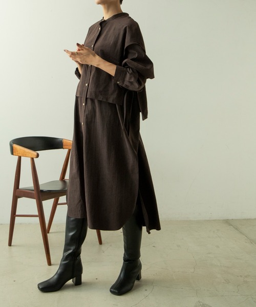 ANGIE(アンジー)の「スクエアトゥロングブーツ(ブーツ・レディース・ブラック/ダークブラウン・SMALL/MEDIUM/LARGE/X-LARGE)」の16枚目の写真