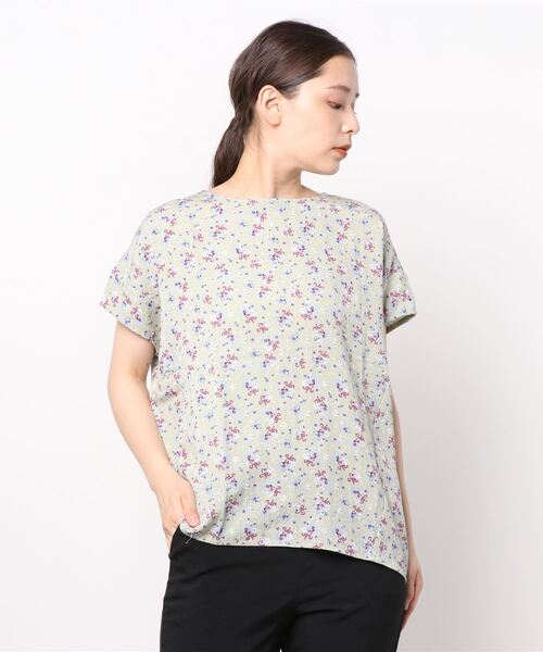 AS KNOW AS de base(アズノゥアズドゥバズ)の「ドビーフラワープルオーバー(シャツ/ブラウス・レディース・ブラック/ベージュ/ライトグリーン・FREE)」の18枚目の写真