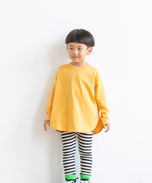 LOWRYS FARM（ローリーズファーム）の「ＵＳＡロングスリットＬＳ　214725（Tシャツ/カットソー・キッズ・ホワイト/グレー/オレンジ/グリーン・110cm/120cm/130cm）」の4枚目の写真