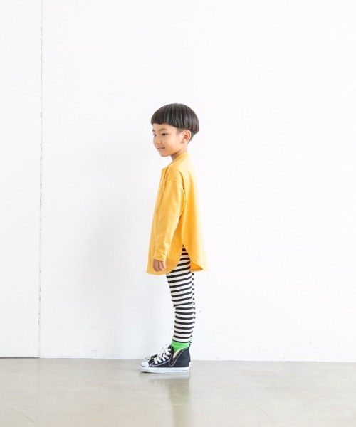 LOWRYS FARM（ローリーズファーム）の「ＵＳＡロングスリットＬＳ　214725（Tシャツ/カットソー・キッズ・ホワイト/グレー/オレンジ/グリーン・110cm/120cm/130cm）」の6枚目の写真